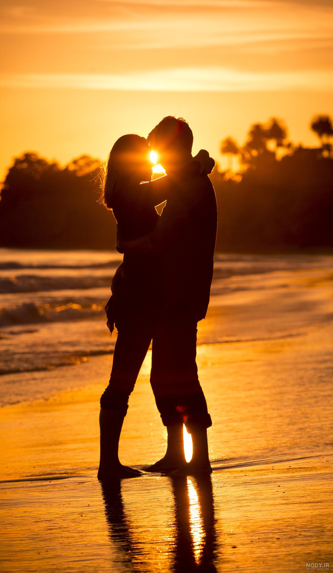 عکس غروب عاشقانه