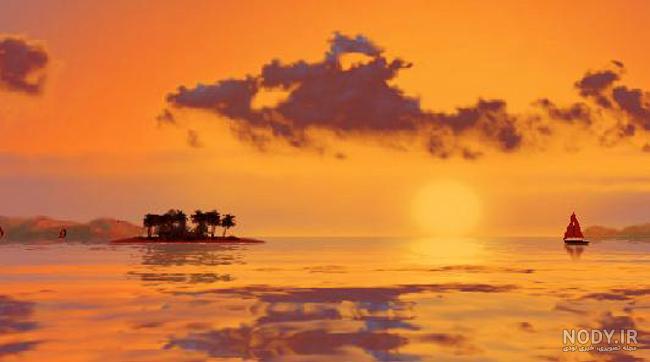 عکس غروب غم انگیز