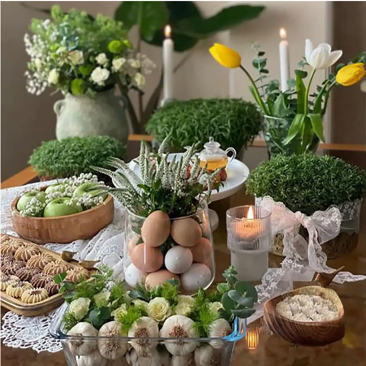 نکته و ایده جالب برای تزیین سفره هفت سین 1403 | ایده آل مگ نکته و ایده جالب برای تزیین سفره هفت سین 1403 | ایده آل مگ