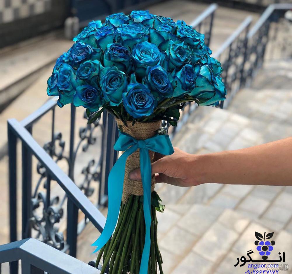 تصویر باکس گل رز آبی