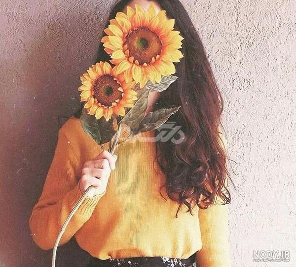 عکس دختر با گل برای پروفایل عکس دختر با گل برای پروفایل