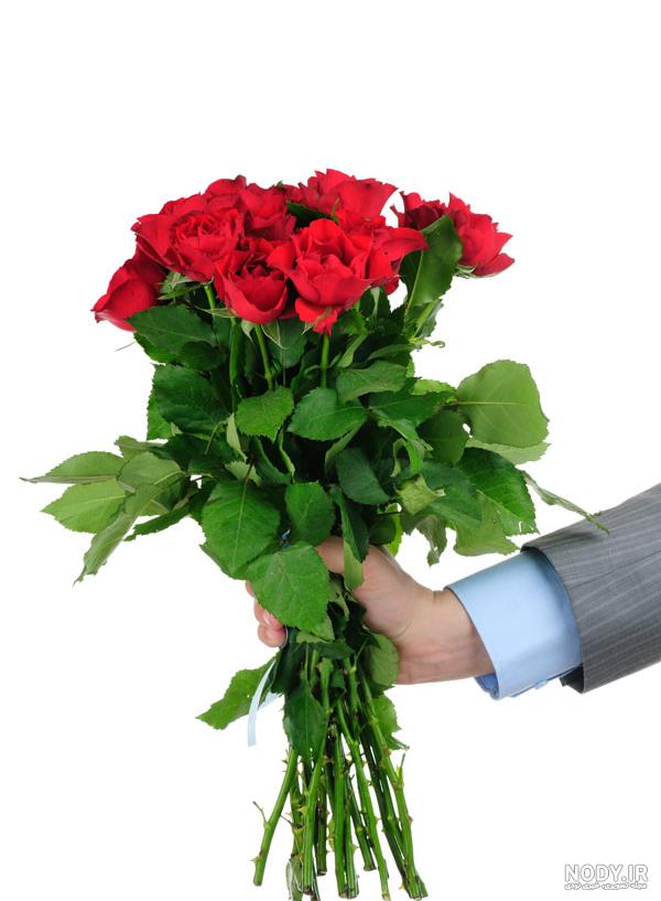 عکس دسته گل رز سبز