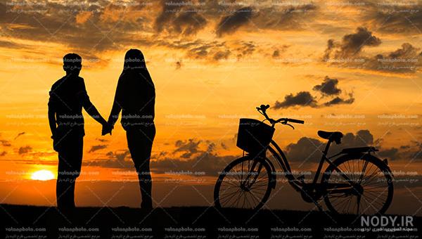 عکس دونفره غروب افتاب ❤️ [ بهترین تصاویر ]