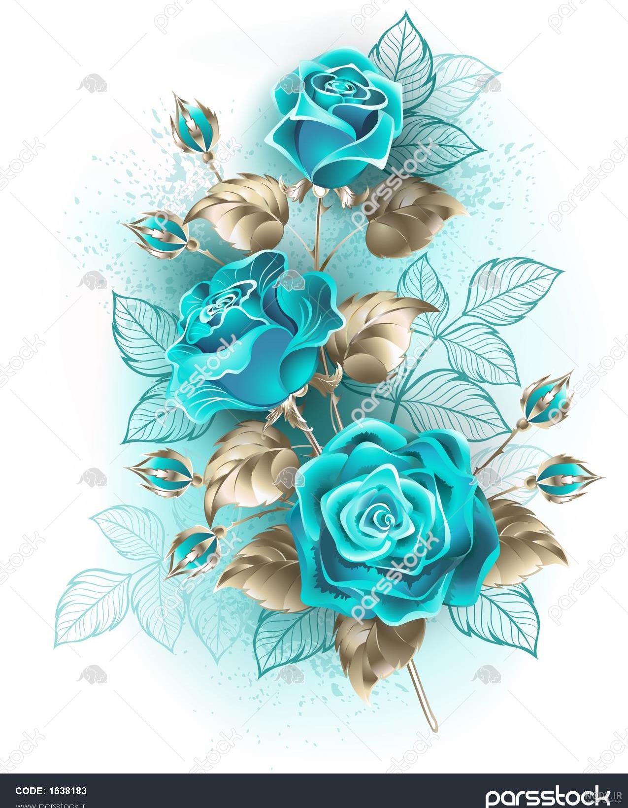 عکس گل رز آبی فیروزه ای 09129410059 - ارسال دسته گل در محل تهران 09129410059