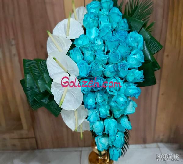 غنچه گل رز آبی a1142 09129410059- ارسال دسته گل در محل تهران 09129410059