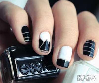 مدل لاک مشکی + عکس های طراحی ناخن ❤️ [ شیک و دیدنی ]