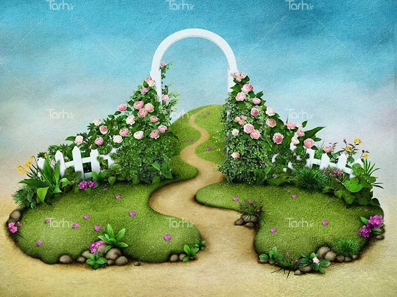 نقاشی گل کودکانه [رز] ساده، زیبا و رنگ شده، کارتونی و فانتزی