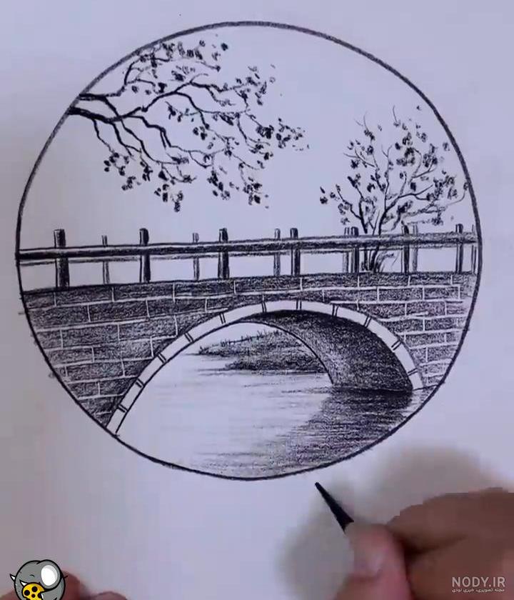آموزش طراحی با مداد برای مبتدیان - پرنده های نشسته روی دیوار