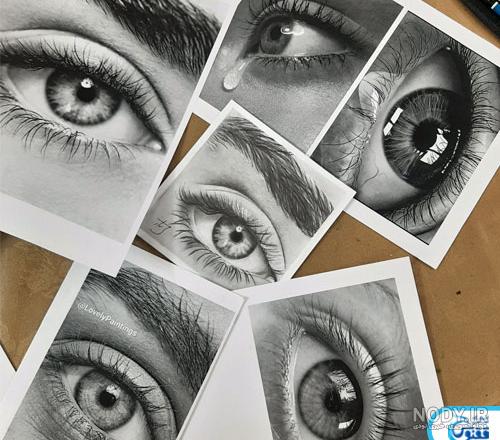 آموزش گام به گام طراحی با مداد - دختر با پروانه ها