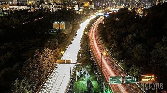 عکس زیبا از پل طبیعت تهران