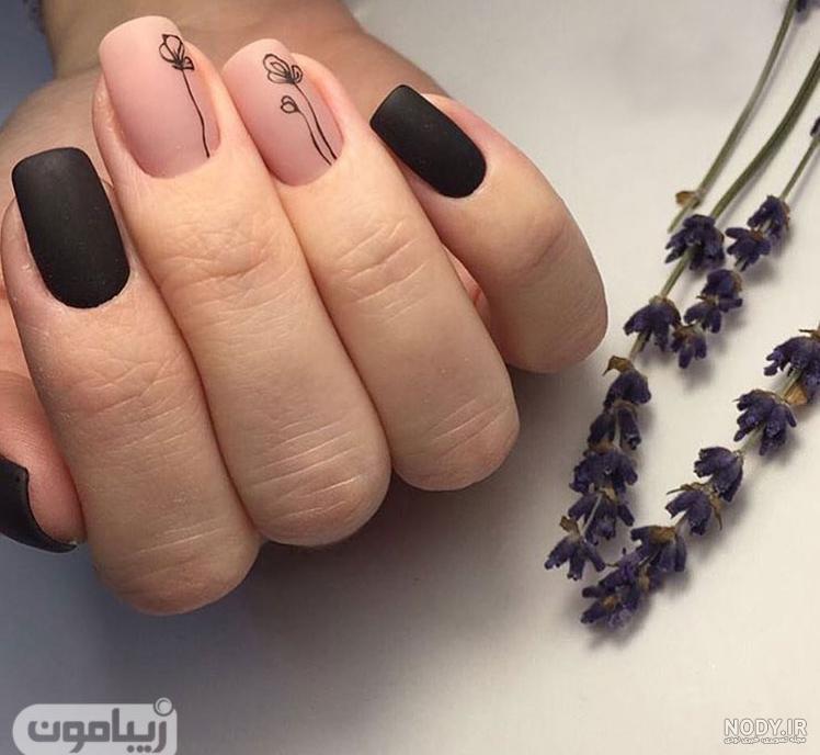 عکس ناخن مشکی کاشت عکس ناخن مشکی کاشت