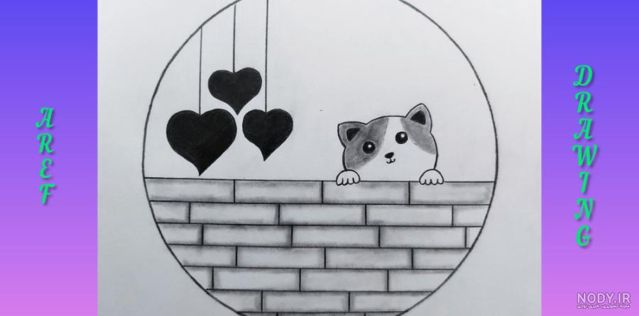 عکس نقاشی سیاه قلم دایره ای
