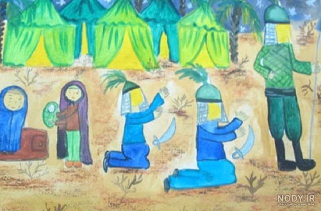نقاشی ساده امام حسین - عکس نودی
