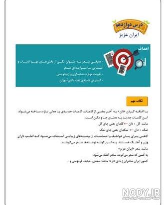 پاورپوینت فارسی کلاس سوم دبستان | درس 12: ایران عزیز - گاما