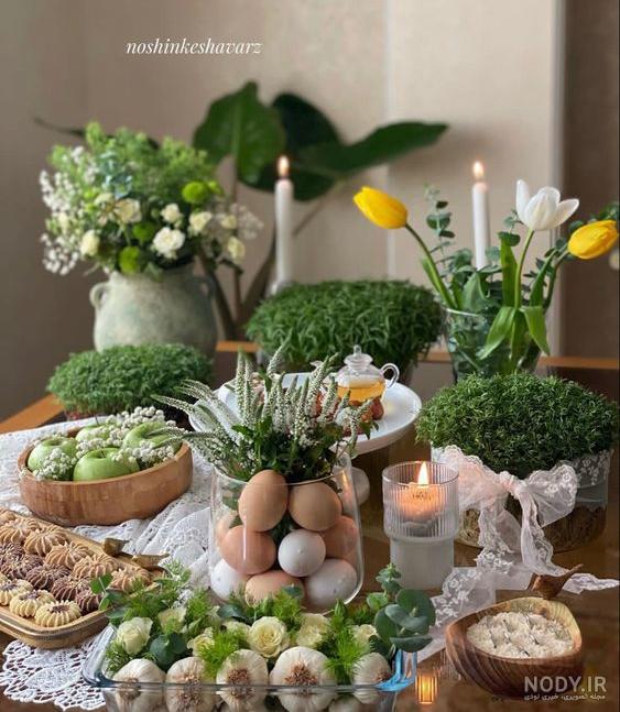 مدل سفره هفت سین ساده و شیک اینستا برای عید 1403 مدل سفره هفت سین ساده و شیک اینستا برای عید 1403