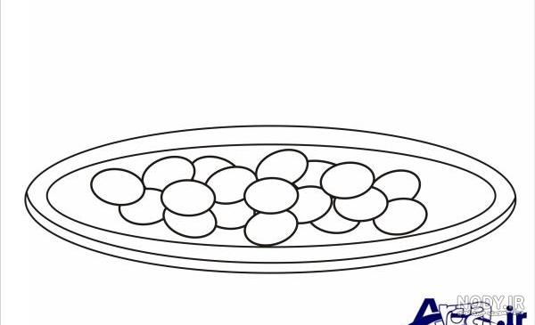 نقاشی سفره هفت سین 1403 کودکانه، ساده و فانتزی برای رنگ آمیزی
