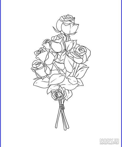 نقاشی گل : 50 طرح گل برای رنگ آمیزی کودکان