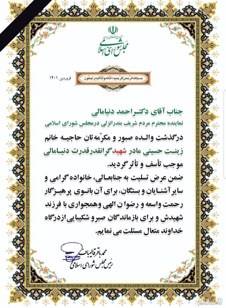 پیام تسلیت رئیس فدراسیون تکواندو در پی درگذشت مادر شهید شاخص تکواندوکار پیام تسلیت رئیس فدراسیون تکواندو در پی درگذشت مادر شهید شاخص تکواندوکار