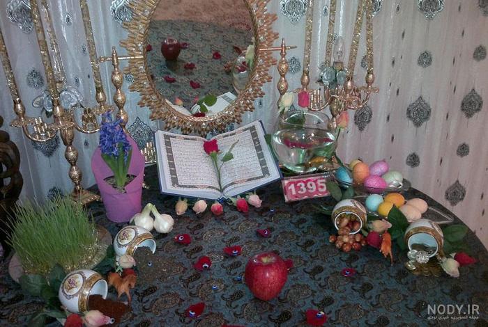 تصویر نقاشی آبرنگ از دختر ایرانی در کنار سفره هفت سین و جشن نوروز 1530070 تصویر نقاشی آبرنگ از دختر ایرانی در کنار سفره هفت سین و جشن نوروز 1530070
