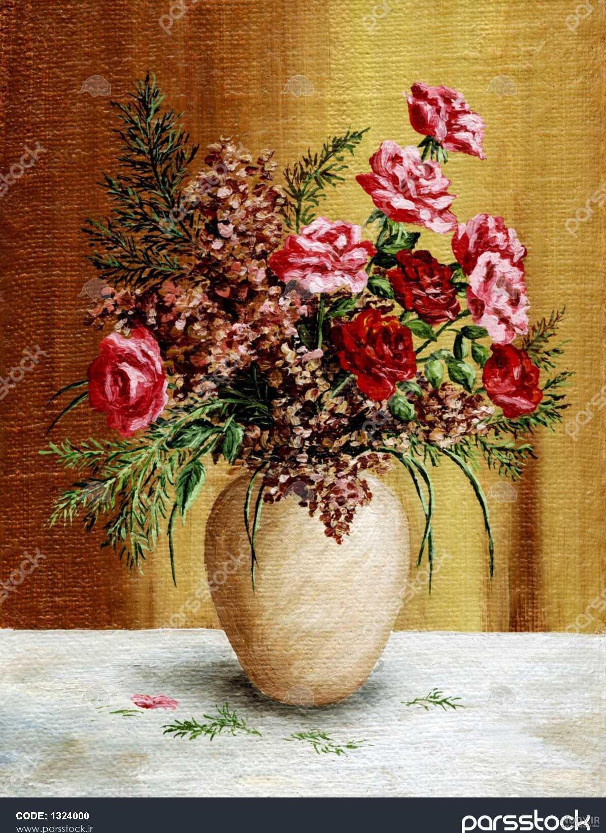 عکس گل در گلدان برای نقاشی عکس گل در گلدان برای نقاشی