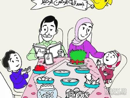 نقاشی هفت سین | 85 نقاشی و رنگی آمیزی عید نوروز و سفره هفت سین کودکانه