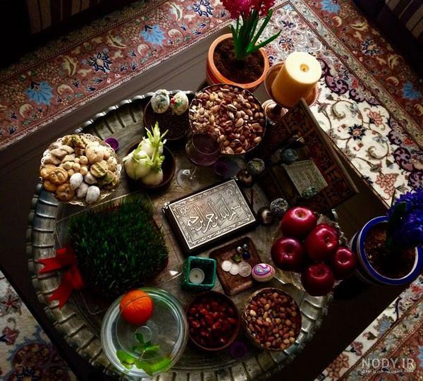 هفت سین مدرن و لاکچری در خانه + سفره هفت سین زیبا و ساده