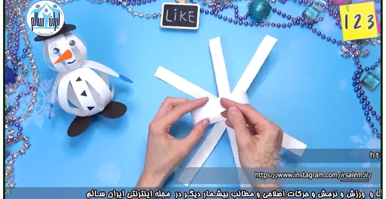 کاردستی آدم برفی با جوراب [آموزش تصویری]