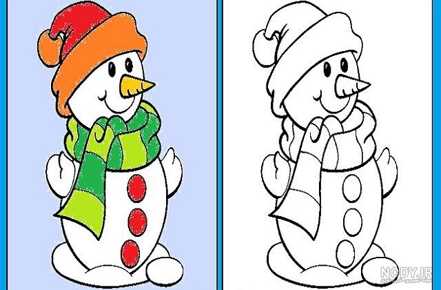 عکس آدم برفی واقعی در حیاط خانه