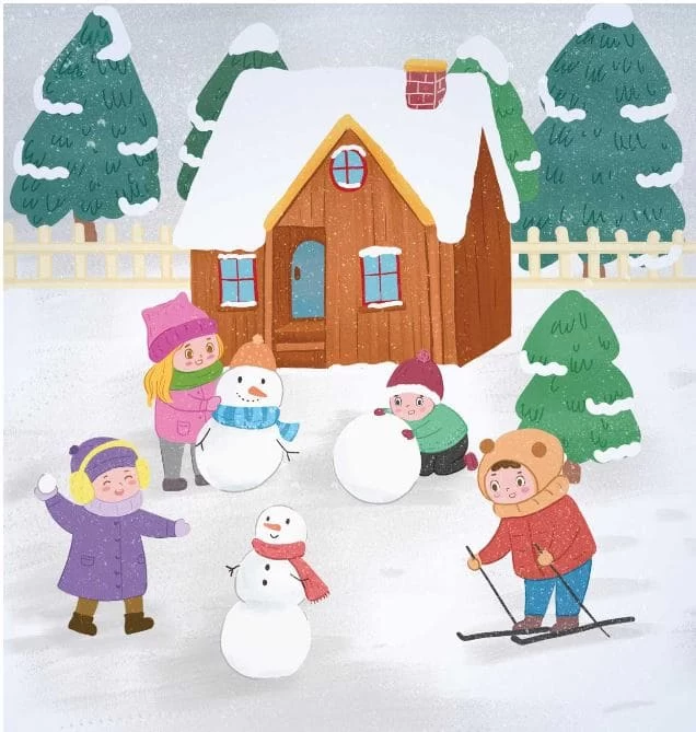 عکس آدم برفی واقعی در حیاط خانه