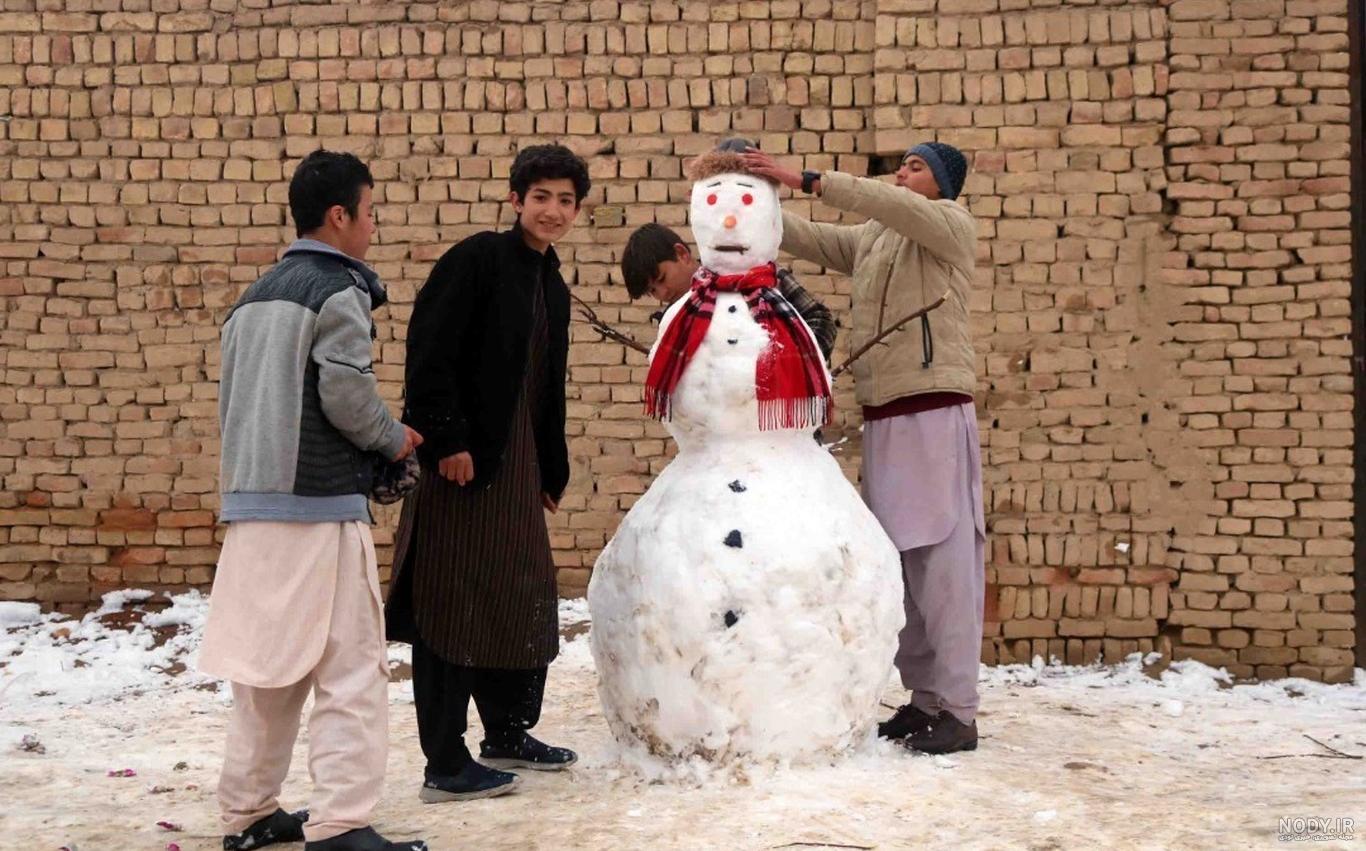 عکس بزرگترین آدم برفی ایران