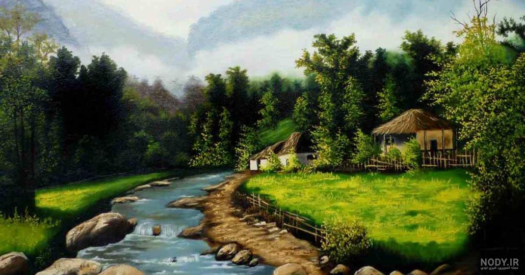 مدل نقاشی منظره و طبیعت - نقاشی سمیه فتحی مدل نقاشی منظره و طبیعت - نقاشی سمیه فتحی
