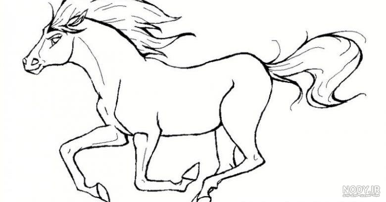 نقاشی اسب بالدار برای رنگ آمیزی - پنجره ای به دنیای کودکان