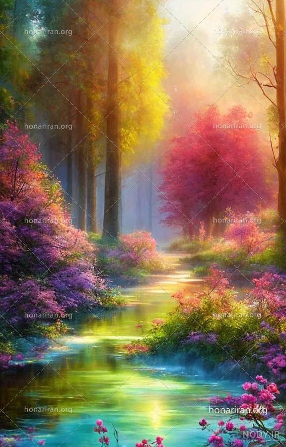 نقاشی های زیبا طبیعت ❤️ [ بهترین تصاویر ]