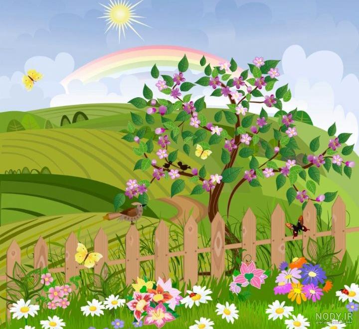 نقاشی چهار فصل با طرح های ساده و زیبا برای کودکان