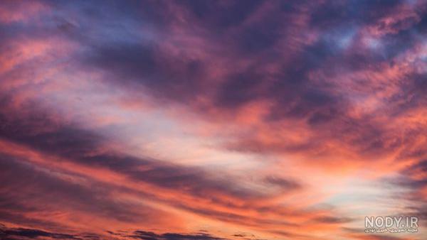 عکس آسمان بنفش