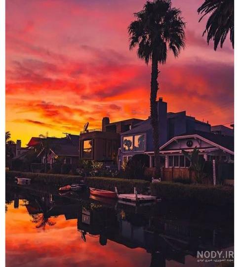 عکس آسمان بنفش