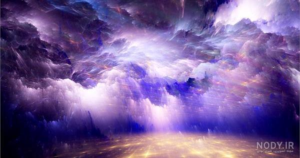 عکس آسمان بنفش