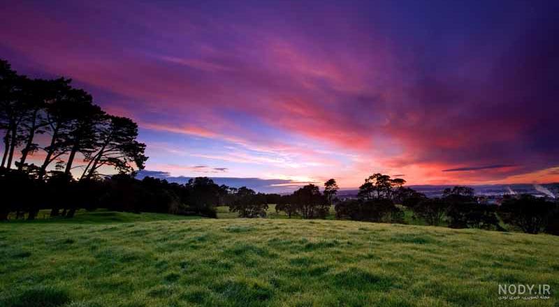 عکس خفن عکس آسمان صورتی و بنفش