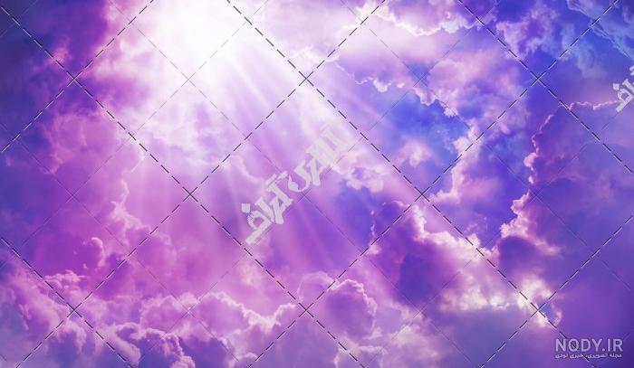 عکس آسمان بنفش