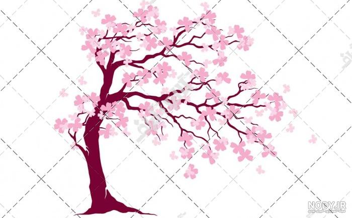 png عکس چهار فصل روی شاخ و برگ های درخت کارتونی