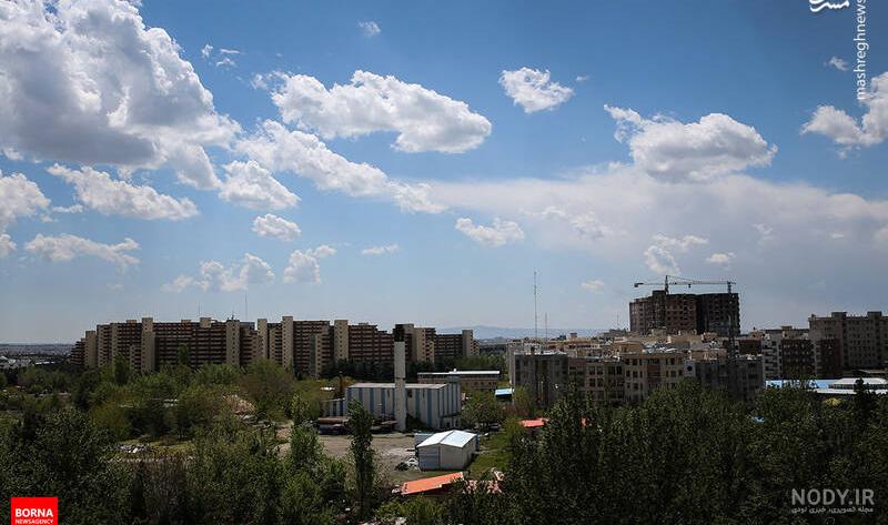 تصاویری از آسمان سرخ تهران