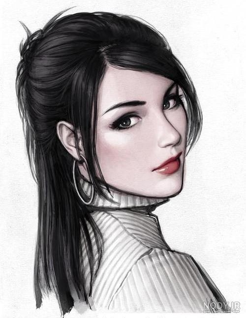 عکس دخترونه نقاشی برای پروفایل ❤️ [ بهترین تصاویر ]