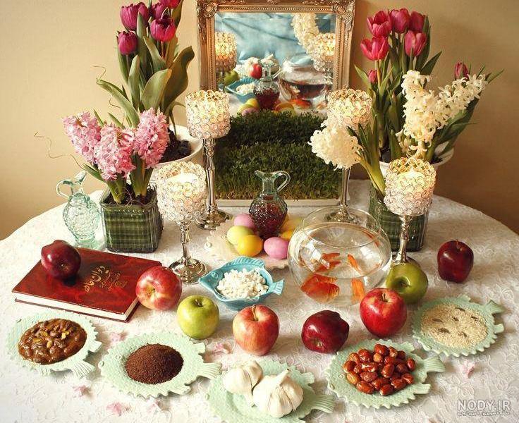 عکس سفره هفت سین در خانه روی زمین
