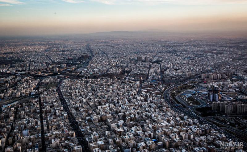 عکس شهر تهران از بالا - عکس نودی