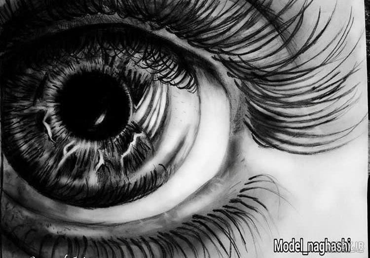 عکس چشم با سیاه قلم عکس چشم با سیاه قلم