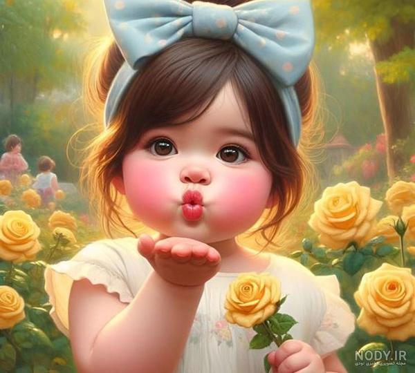 ۴۰ عکس پروفایل نوزاد دختر با ژست های جذاب و ایده های جالب عکاسی