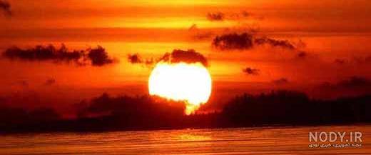 عکس غروب دریا غمگین