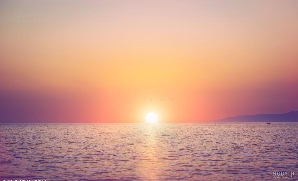 عکس غروب دریا غمگین