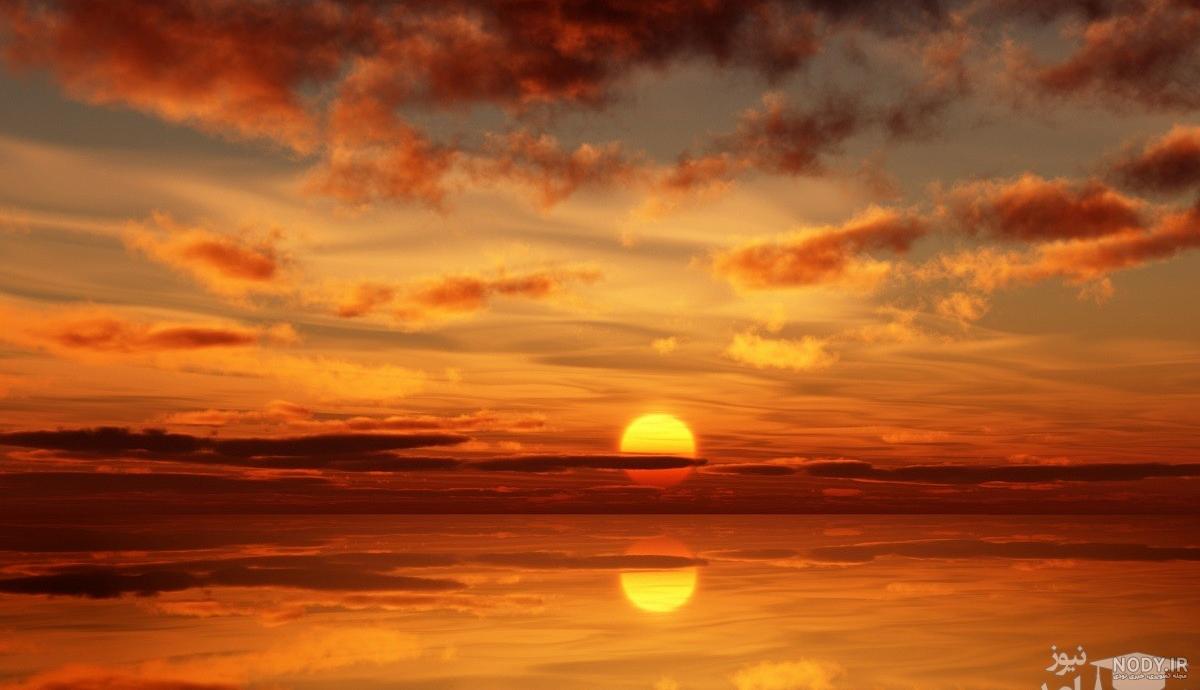 عکس غروب دریا غمگین