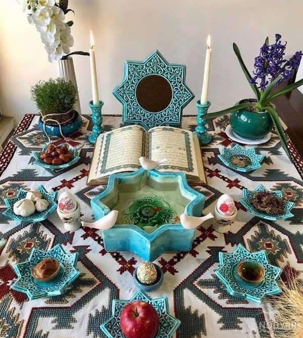 20 مدل از شیک ترین سفره هفت سین برای عید نوروز 1400 | به‌نظر